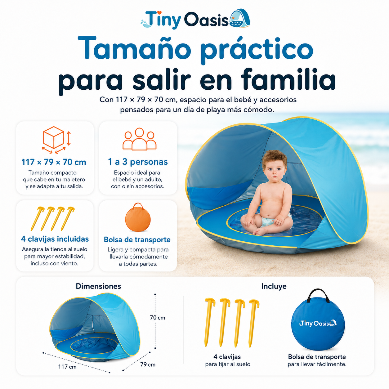 Tienda de Playa para Bebés